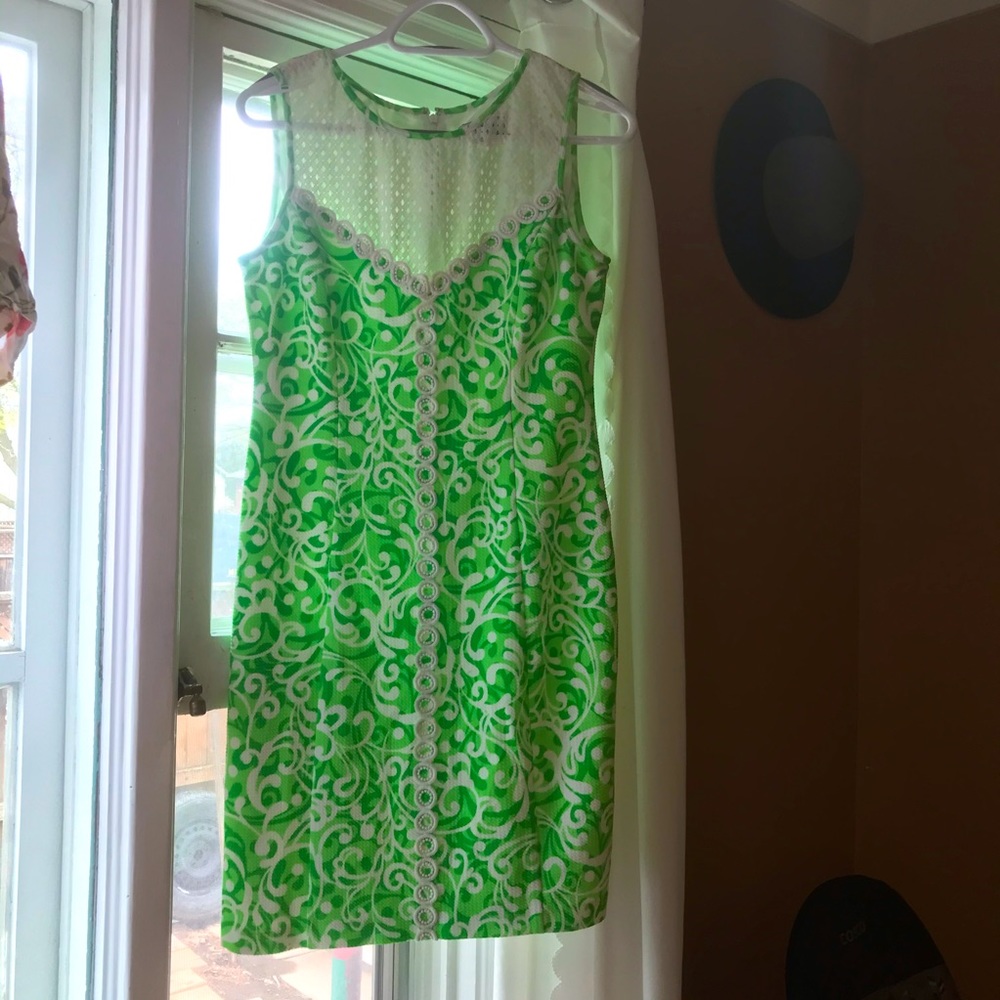 J HOWARD vintage green sheath dress